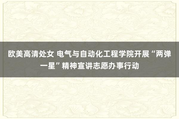 欧美高清处女 电气与自动化工程学院开展“两弹一星”精神宣讲志愿办事行动