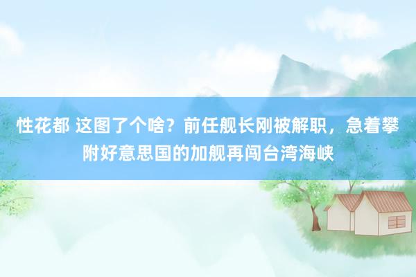性花都 这图了个啥？前任舰长刚被解职，急着攀附好意思国的加舰再闯台湾海峡