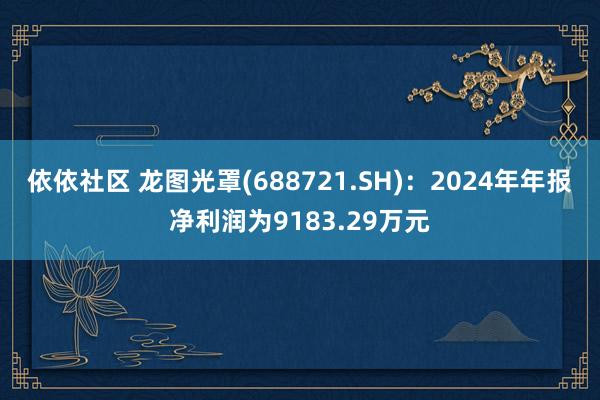 依依社区 龙图光罩(688721.SH)：2024年年报净利润为9183.29万元